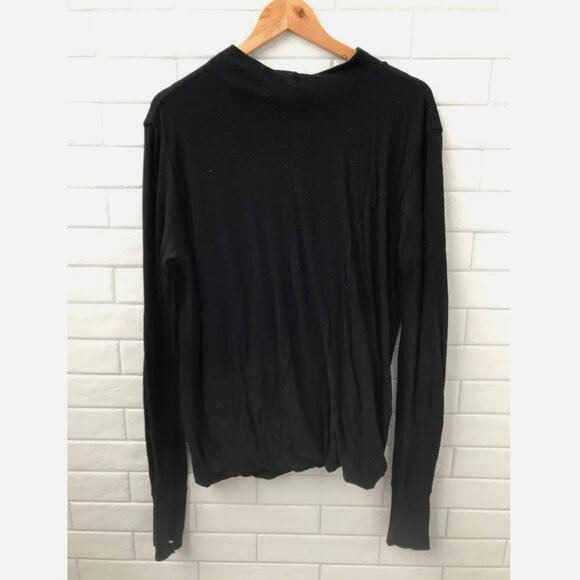 MASAHIKO MARUYAMA Mens Self-Lined Layer Black Sweater Knit Jersey Shirt, Size M - Picture 2 of 16